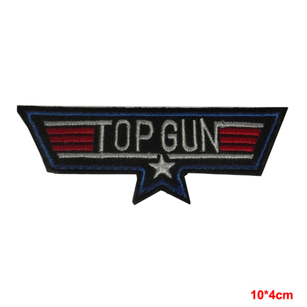 new arrive military USA NAVY TOP GUN IRON-ON EMBROIDERED BADGE LOGO Fabric Sewing fabric applique decoration PATCH