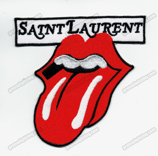 Fashion 10 Pcs/Lot Laurent With Lips Embroidery Applique Cloth Patch Badge Iron On Garment DIY Accessory G0405 