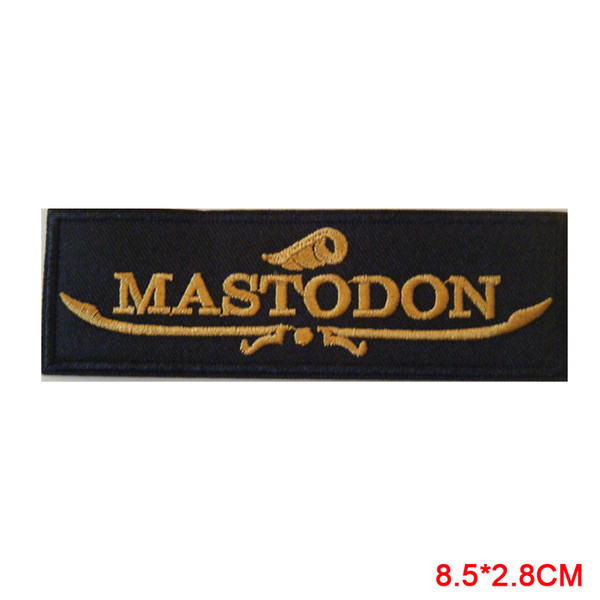 MASTODON PATCH Embroidered Iron On Stoner Doom Metal Band Badge Logo NEW Stickers Apparel Accessories Badge Patches