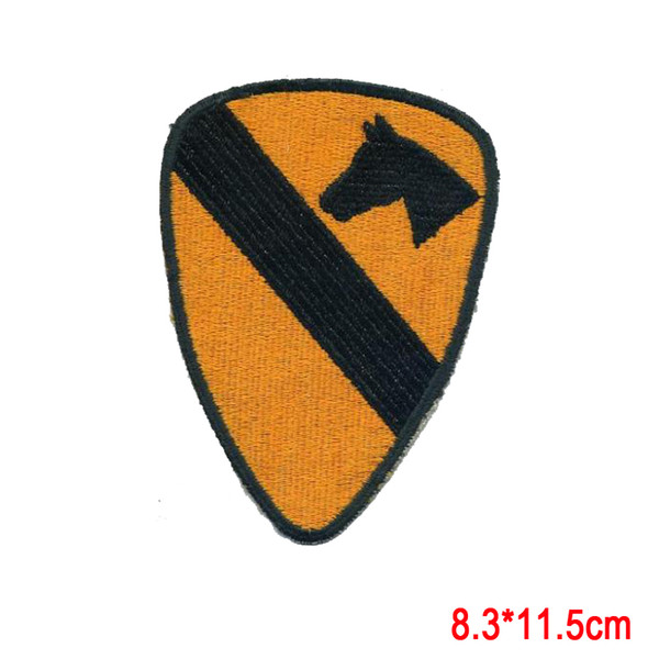 US Army Vietnam Era 1st Cavalry Color Patch Cut Edge embroidered iron on patch fabric applique decoration Badge Patches