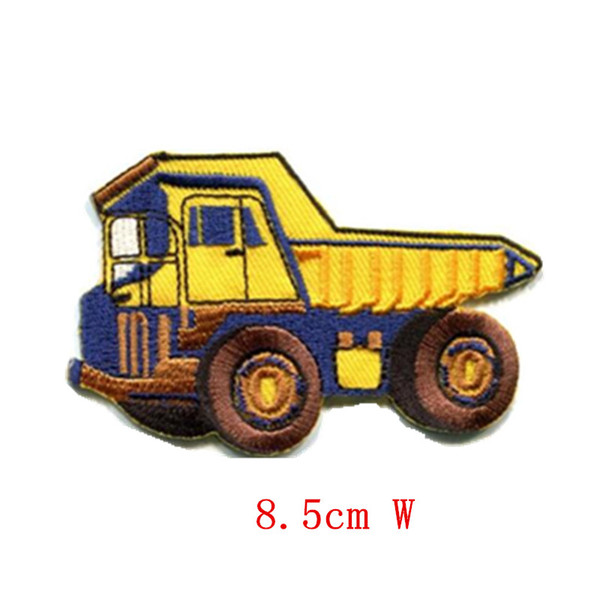 Big cartoon Dump truck dumper old-style tipper lorry Embroidered iron on patch Stickers Appliques Fabric Sewing patch