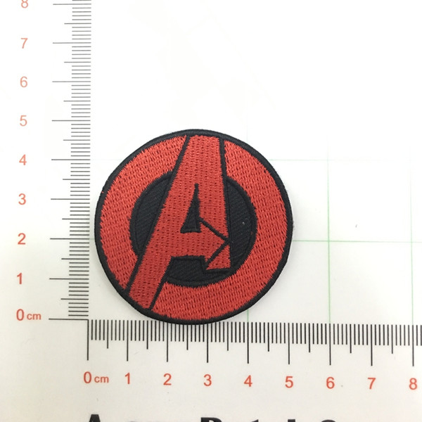 AVENGERS Small Red A EMBROIDERED IRON-ON PATCH marvel hulk captain america DIY Accessory Sewing Supplies patch