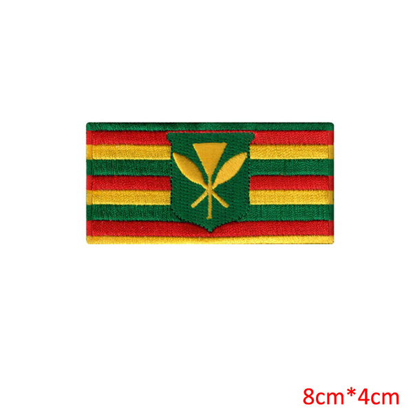 ORIGINAL HAWAII STATE FLAG embroidered iron-on PATCH HAWAIIAN Kanaka Maoli nation country flag DIY Decoration Patches