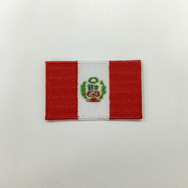 embroidered Peru flag patch 2.5