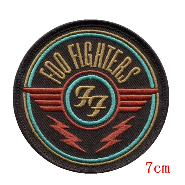 New arrival Symbol Foo fighters wings logo for clothing embroidered iron on patch Stickers Appliques Badge Patches