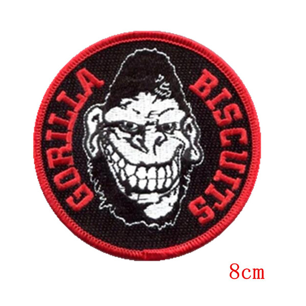 Gorilla biscuits face logo Embroidered iron on patch Stickers Appliques Stickers Apparel Accessories Badge clothing Patches