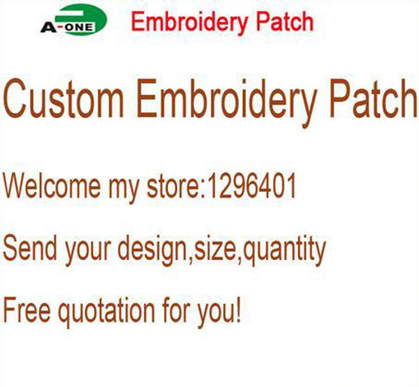 Any size and design can be Custom Embroidery iron on sew on patch for clothing for repair clothes patch