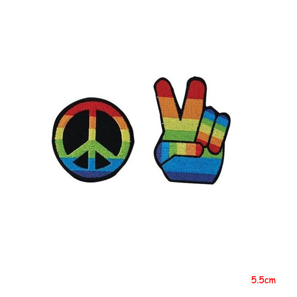 Peace sign hippie boho retro flower power love hippy applique iron-on patch Stickers Apparel Accessories Badge Patches