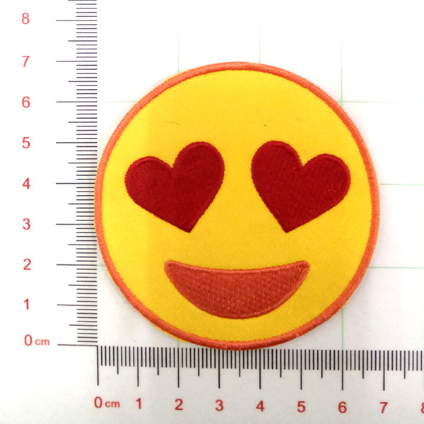 fashion smiling face Embroidered Applique Stickers Apparel Accessories patch For Clothes Girls Boys Iron On Patches