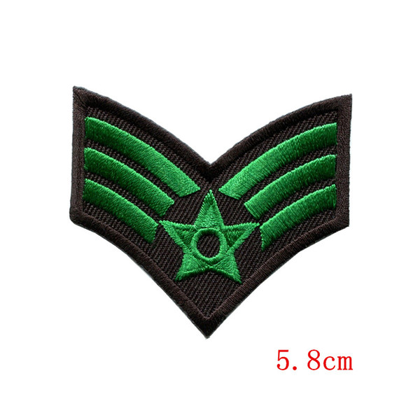 New Stripes in colors Green, red,yellow,silver,army navy military epaulet Embroidered iron on patches for clothes