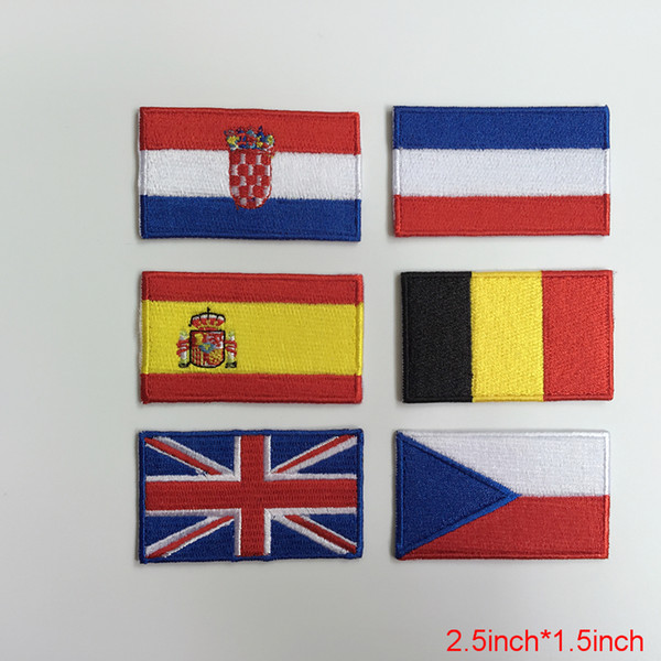 Nation Flag Emblem Patch Embroidered Applique CZECH National Country Sew Trim 2.5