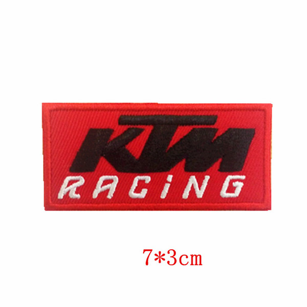 KTM Racing Orange logo Embroidered iron&sew on patch for Jacket Jeans Clothing Badge repair clothes patch