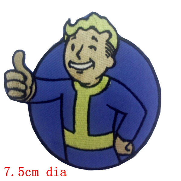 man thumbs up embroidered patch iron-on applique badge patches for jacket jeans clothing fabric sewing patch