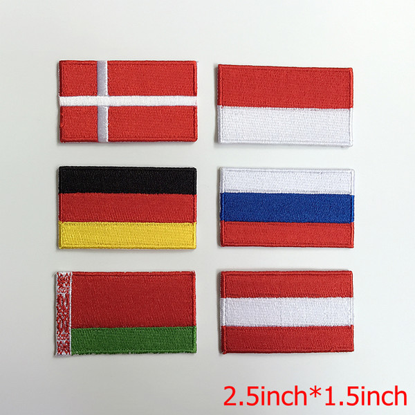 over the world conutry nation flag uniform Iron On patch Embroidered Appliques DIY Accessories iron on patch