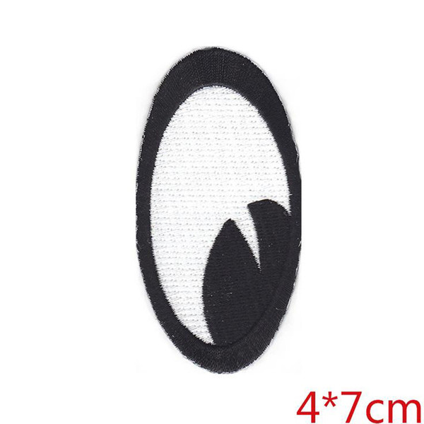 New Arrival moon eye looking right eyeball biker retro iron-on embroidered patch DIY Sewing Supplies patch