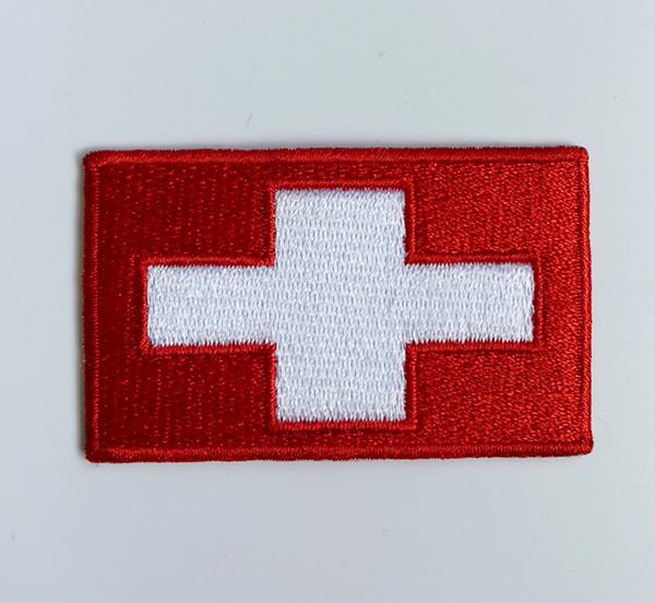 10pcs/lot Switzerland national flag patch 200 countries 2.5