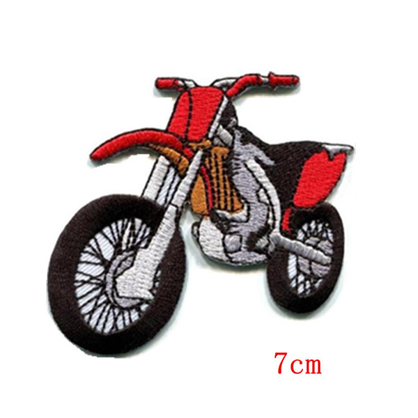 Cross-country motorcycle racing in the Motocross race Wild and power Embroidered iron on patch Cartoon Minioned Clothes Patches