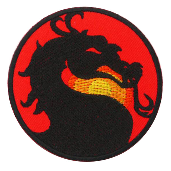 New Arrival MORTAL KOMBAT Classic Video Game Embroidered Iron-On Patch Stickers Appliques Fabric Sewing Badge Patches