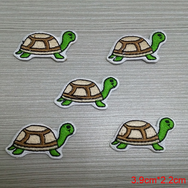 cheap animal tortoise embroidered badges patch for garment professional computer iron on cloth or bag welcome custom