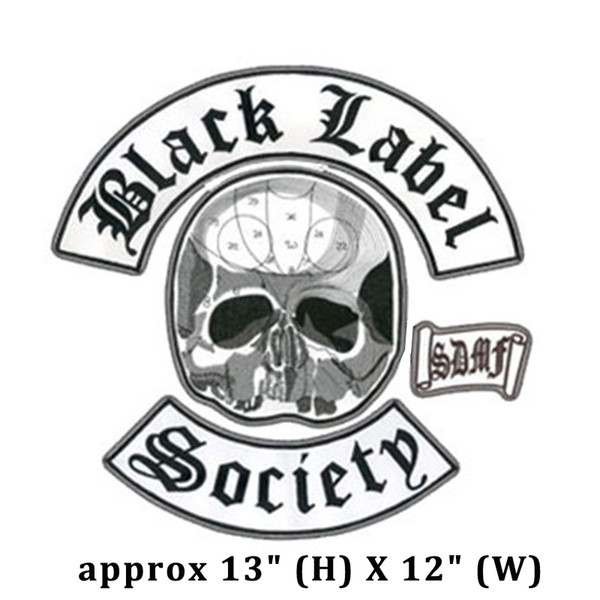 Original Large size approx BLACK LABEL SOCIETY HEAVY METAL BAND Men's Back Patch for Jacket Jeans Clothing Badge