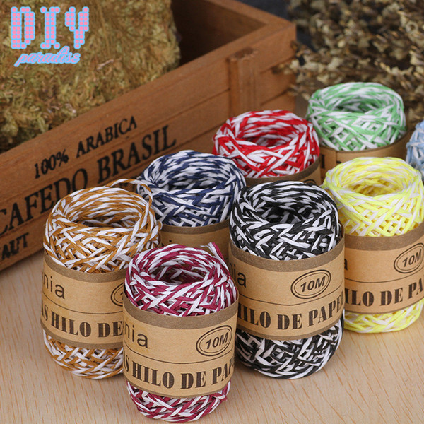 240M Multicolor Natural Burlap Hessian Jute Twine Cord Hemp Rope Trim Rustic Wrap Gift Packing String Wedding Party Decoration