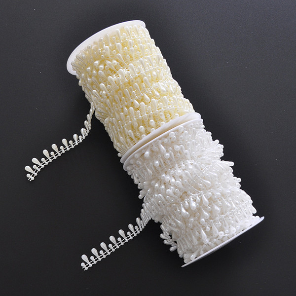 15M Fishing Line Imitation Pearl Beads Chain Trim for DIY Wedding Party Decoration Jewelry Findings Craft Accessories