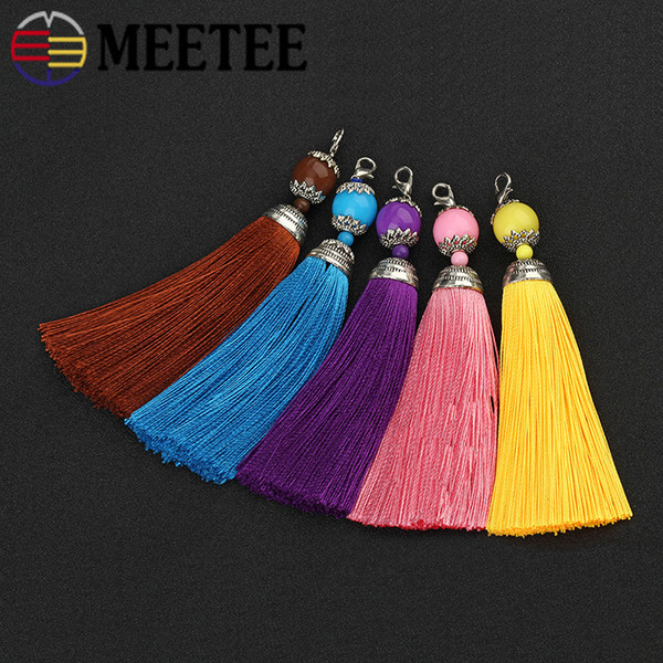 Meetee 11cm Multicolor Tassel Fringe DIY Hanging Ear Curtain Clothing Home Textile Decoration Accessories Luggage Pendant