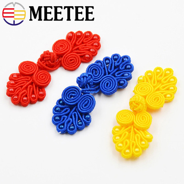 meetee Chinese Pearl Knot Button retro High-grade Buttons Handmade Cheongsam dress ancient Costume wedding Card Sewing Accessories