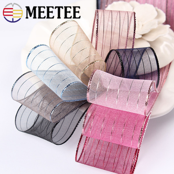 Ribbon Webbing Yarn Stain for Wedding Dress Clothes Hair Bowknot Accessories DIY Hand Sewing Carft AP574