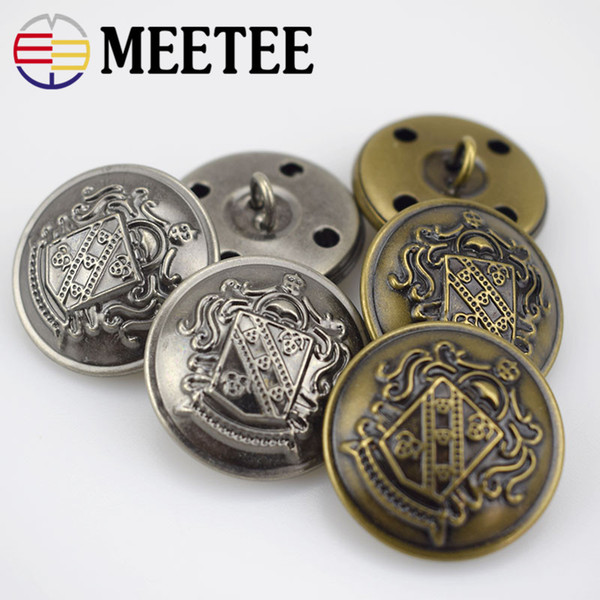 Meetee Metal Buttons Jeans Coat Jacket Button Copper Retro Button 12mm 30mm DIY Sewing Clothing Decor Accessories B3-13