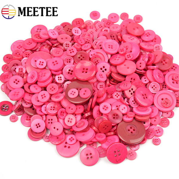 Meetee Round Resin Buttons Sewing Tools Decorative Button Scrapbooking 10mm 30mm Garment DIY Apparel Accessories C4-7