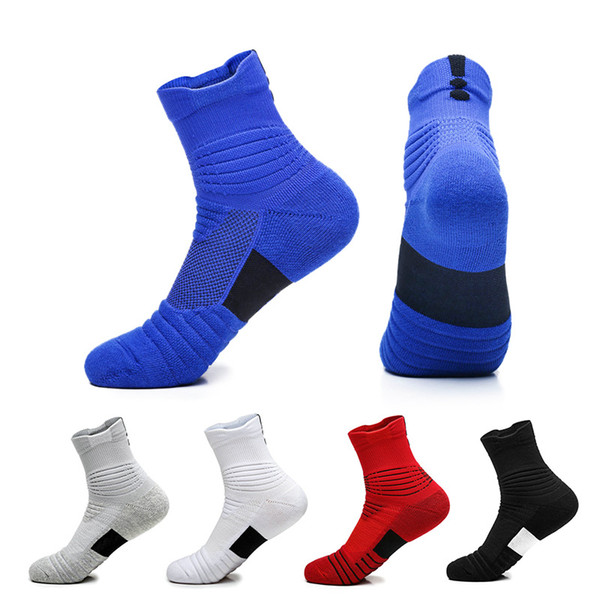 2pcs=1pair USA Professional Elite Basketball Socks Ankle Knee Athletic Sport Socks Men Fashion Compression Thermal Winter Socks wholesales