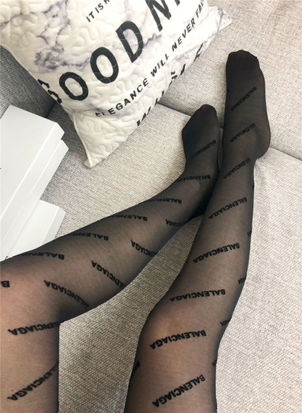 Autumn Winter Popular Women Stockings Letter Printed Tights INS Women Leg Warmers Fashion Cotton Breathable Stockings