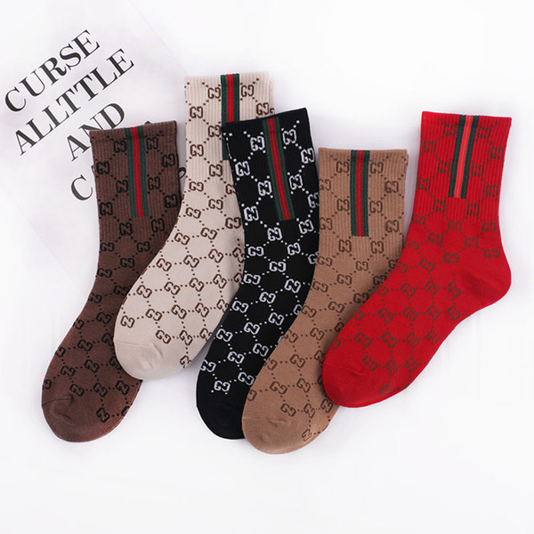 Womens Casual Socks Brand Fashion Autumn Letter Printing Personality High Tube Socks Womens Sock Active Underwear Wholesale 2020