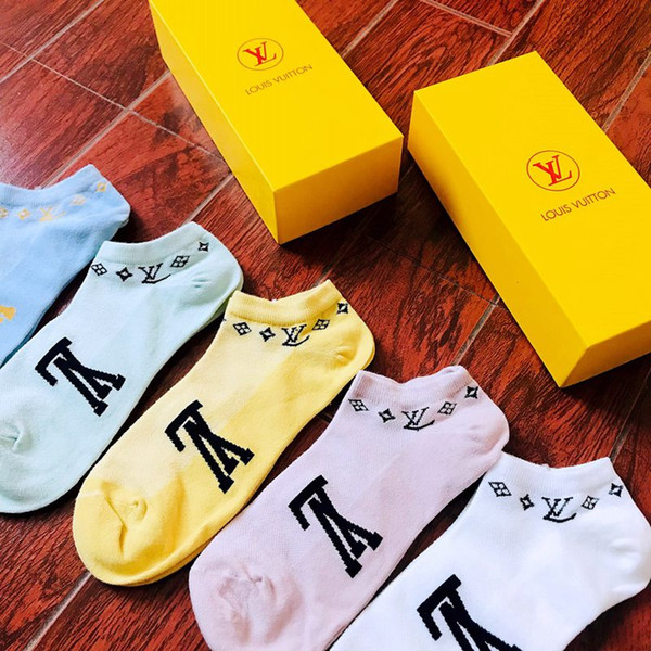 With Box Brand Designer Mens Women Socks Men Long Letter Breathable Sock Cotton chaussettes Elite Elastic Sports Sock Ankle Socks abc4