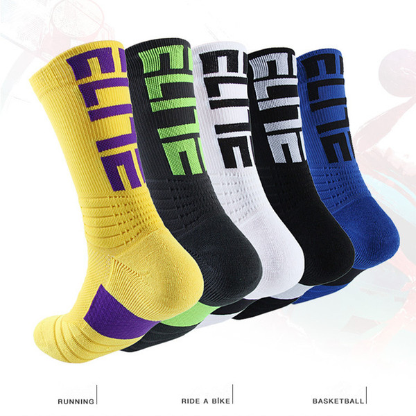 IN Stock EU USA Professional Elite Basketball Socks Long Knee Athletic Sport Socks Men Fashion Bicycle Running Tennis Sports Sock