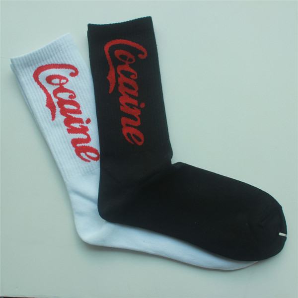 Wholesale Men's Casual Sports Hip Hop Stockings Men Women Letter Embroidery Black White Designer Stockings Free Shipping