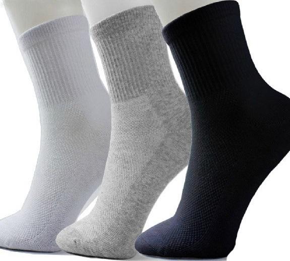 Wholesale-0.79 /pair Men's Sock Short Summer Sport Cotton Net Socks Thin Mid-calf length sock