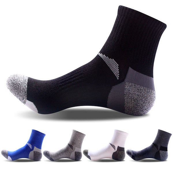 quality men cotton socks sporting socks reinforcement design for heel toe basket ball calcetines hombre compression