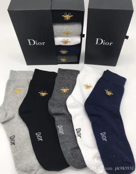 Men's brand cotton socks leisure fashion sweat absorption breathable anti-odor simple elegant free size easy matching colors