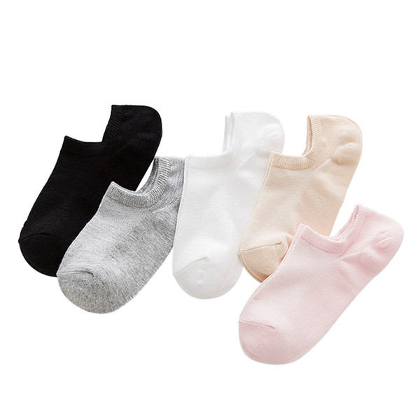 5 Pairs/Lot Summer Casual Ladies Boat Socks Cotton Breathable Mesh Women Socks Solid Color Invisible Non-Slip Sports Female Socks