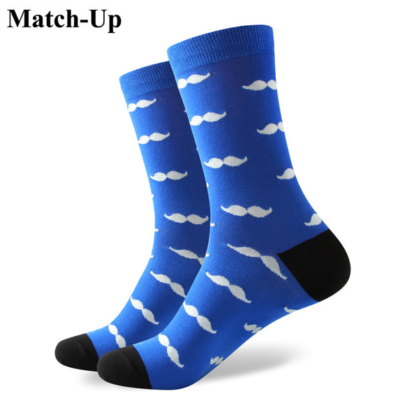 2016 Men's combed cotton brand men socks,colorful mustache socks,free for shipping,US size (7.5-12) 326