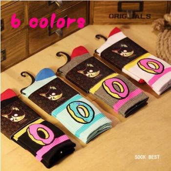 Wholesale-free shipping new Harajuku hip hop skateboard odd future donut socks ofwgkta men's socks Unisex sport cotton meias