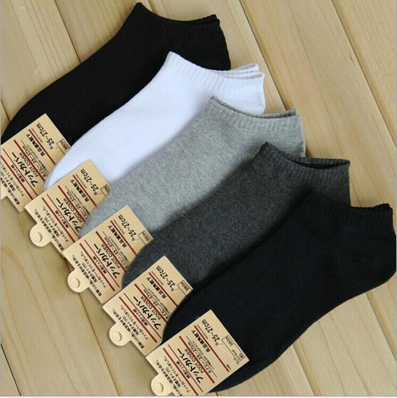 Wholesale-10 pairs/lot short opening men's sports socks pure color casual sock for men 6 colors free shipping