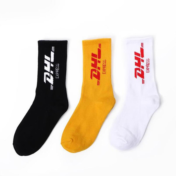 DHL Printed Socks Fashion Skateboard Stockings Outdoor Athletic Socks For Unisex Cotton Breathable Socks Size 38-44