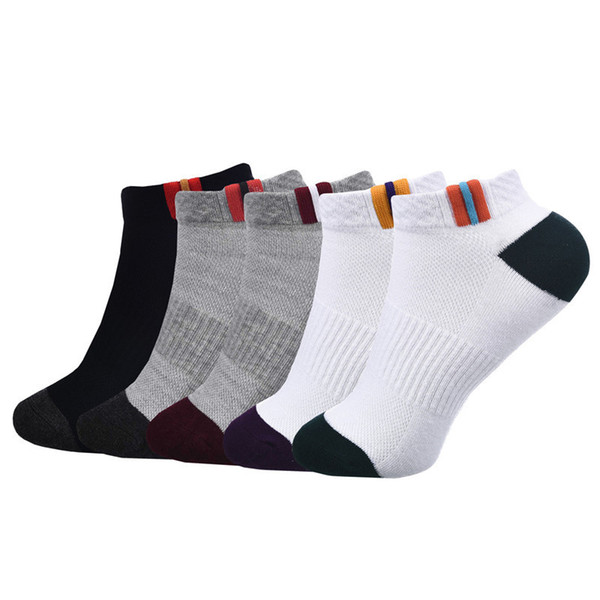 High Quality Bamboo Men 'S Socks Casual Breathable Striped Business Short Sock Cotton Meias Chaussette Homme 1 Pair