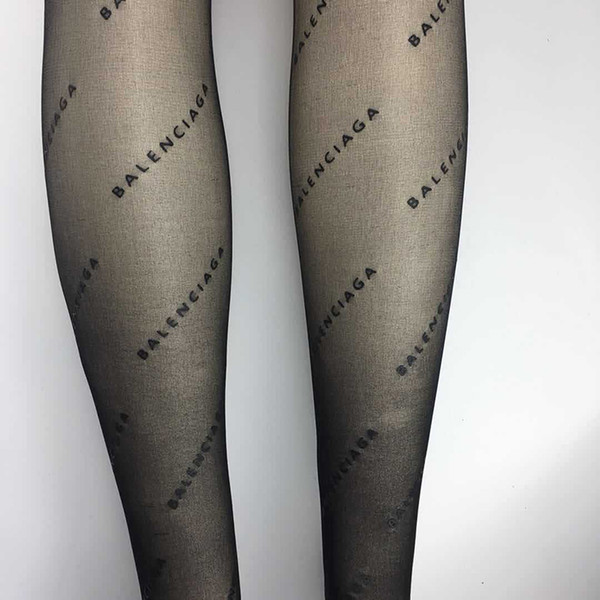 Designer B Letter Stockings Pantyhost Sexy Thin Jacquard Sockings Tight Black Female Stockings Luxury Brand Women Winter Legs Warmers