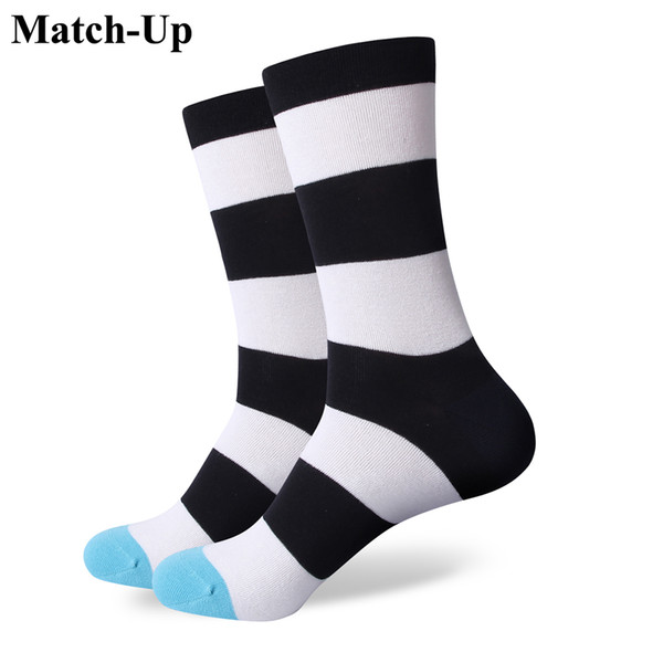 2016 Men's combed cotton brand men socks,colorful stripe casual socks,US size (7.5-12) 317