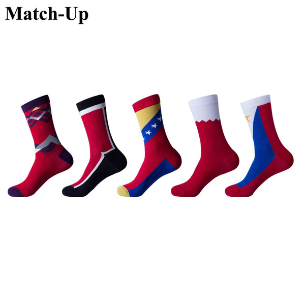 Match-Up fashion Men Playful cartoon Cotton Socks Chinese style - auspicious clouds Socks (5 Pairs/Lot) US 7.5-12