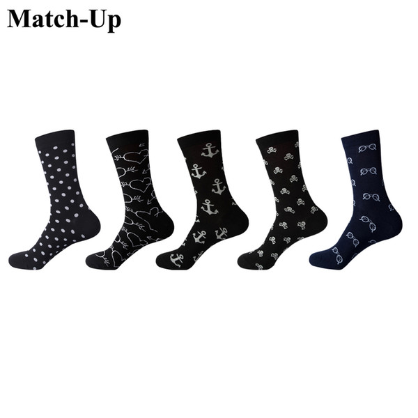 Match-Up Men's Fashion Men Socks Set High Quality Cotton Sock Solid Colors Classic Basic Comfortable Dress Socks business sock